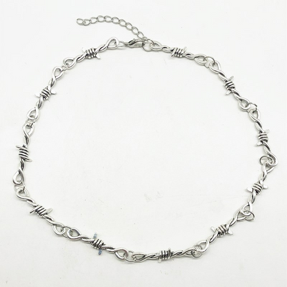 No Trespass Barbed-Wire Necklace, product view 2