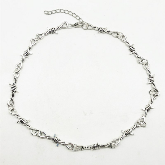 No Trespass Barbed-Wire Necklace, product view 2