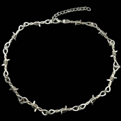 No Trespass Barbed-Wire Necklace, product view 3