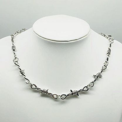 No Trespass Barbed-Wire Necklace, product view 4