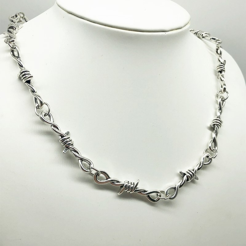 No Trespass Barbed-Wire Necklace, product view 6