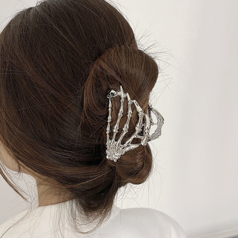 Parlour Specimens Skull & Spider Hair Clips, product view 3