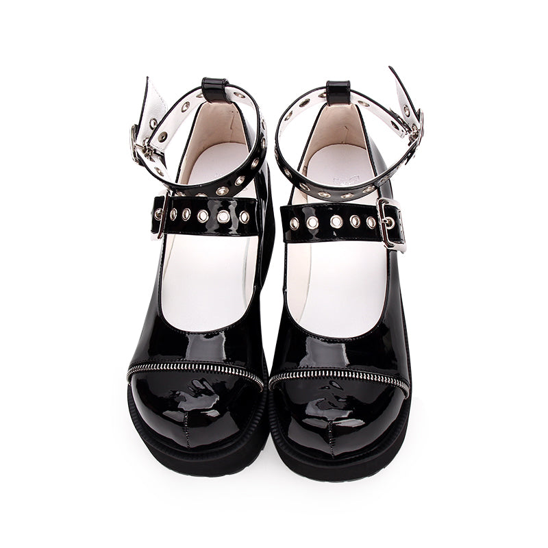 Patent Vice Buckle Platform Heels, product view 1