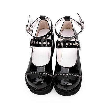 Patent Vice Buckle Platform Heels, product view 1