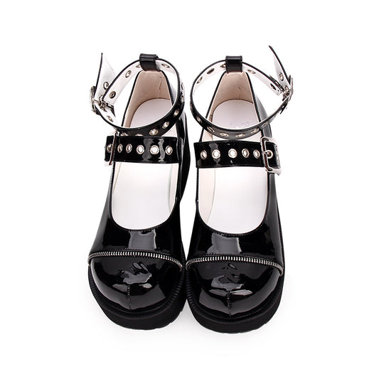 Patent Vice Buckle Platform Heels, product view 1