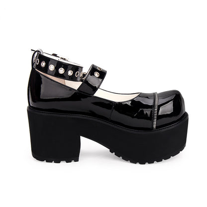 Patent Vice Buckle Platform Heels, product view 2