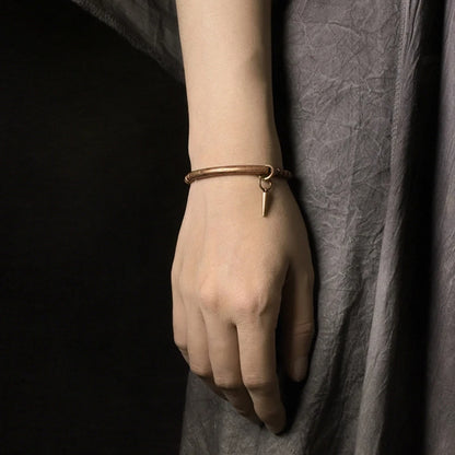Patina Hammered Copper Cuff, product view 1