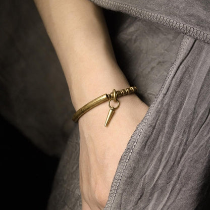 Patina Hammered Copper Cuff, product view 3