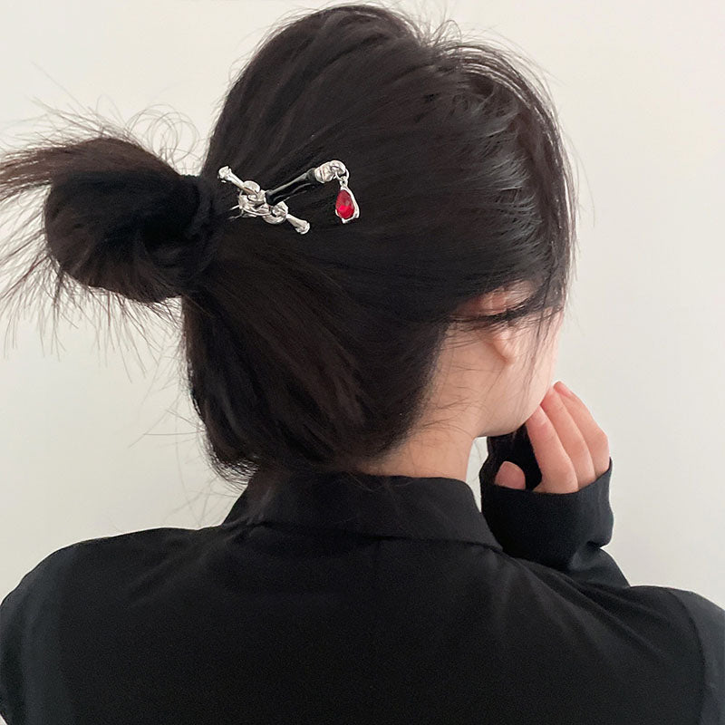 Red Oath Sword-Drop Hairpin, product view 5