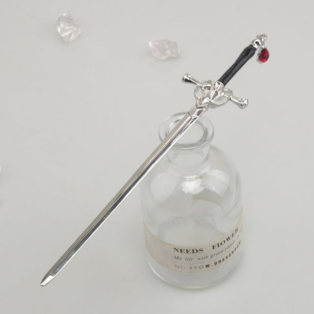 Red Oath Sword-Drop Hairpin, product view 7