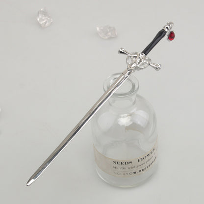 Red Oath Sword-Drop Hairpin, product view 7
