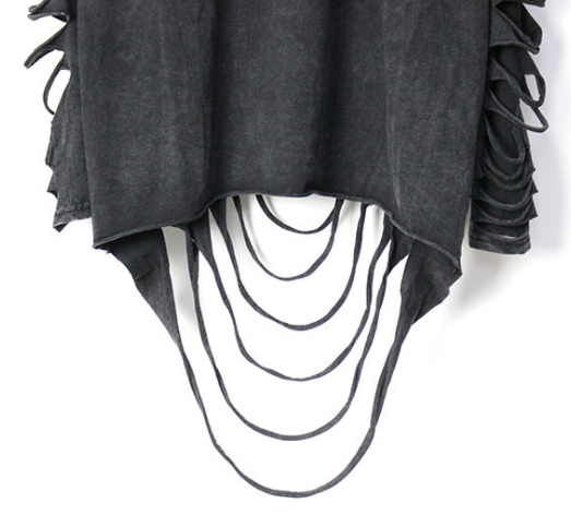 Ruinline Distressed Fringe Long-Sleeve Tee product view 4