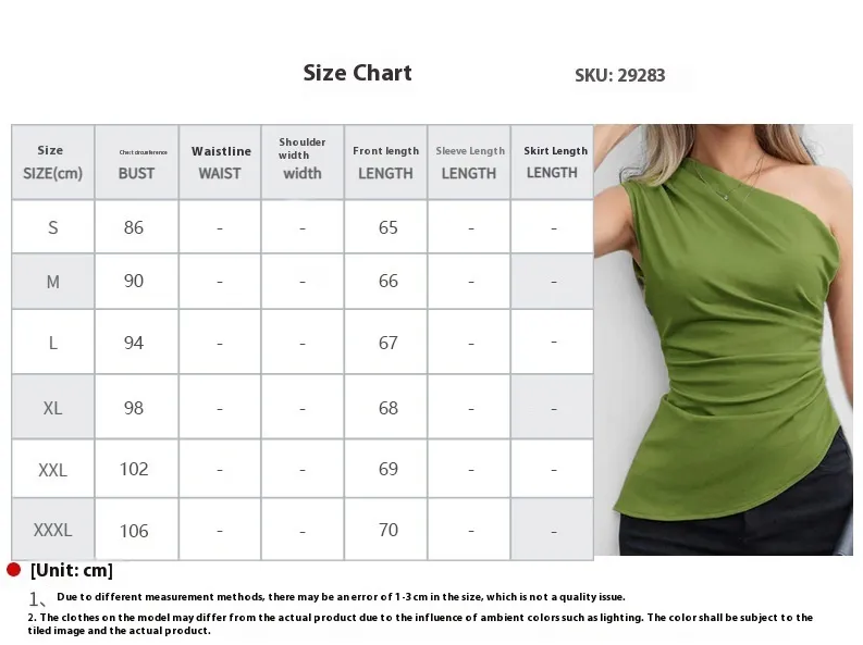 Severance Asymmetric Vest Top in black, alternate view
