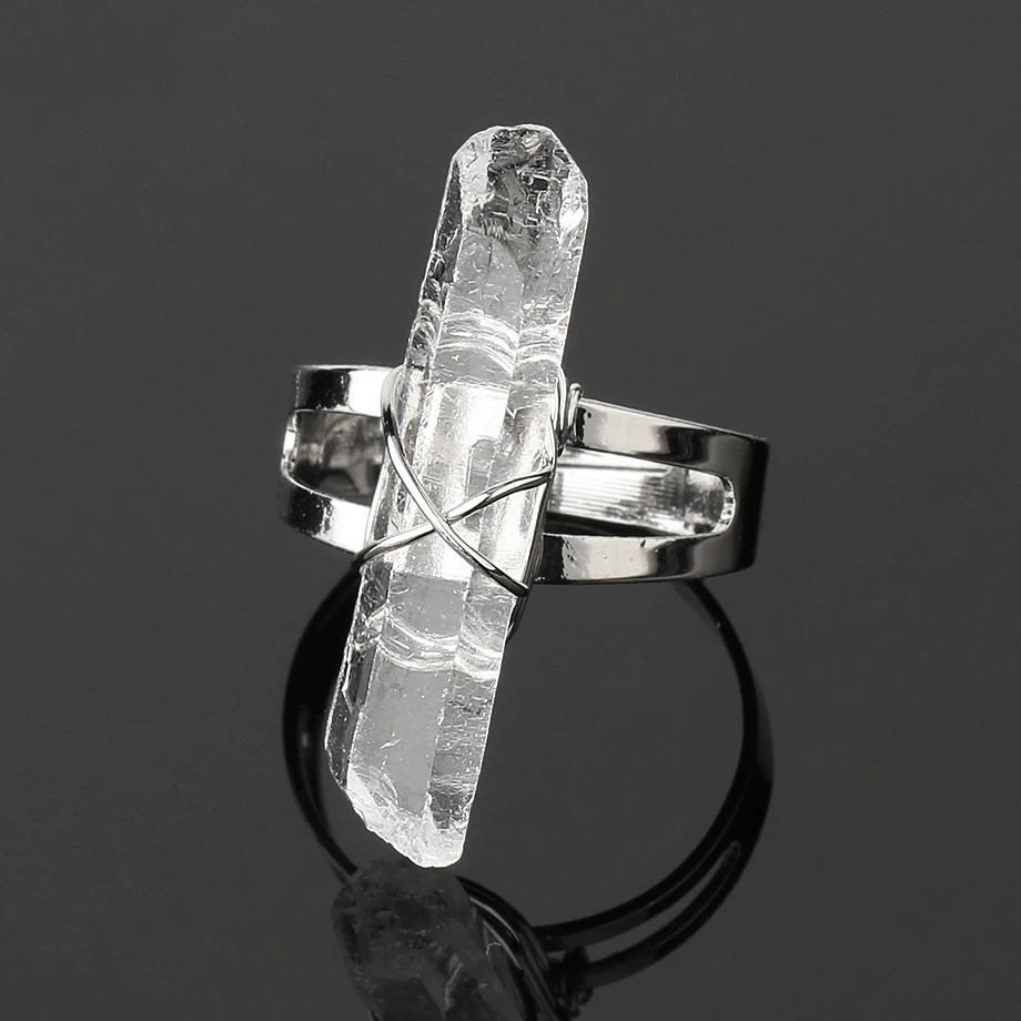 Shardstone Crystal Open Ring, product view 3