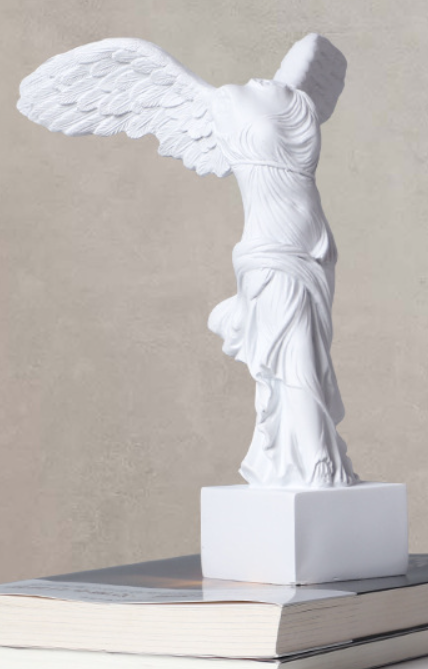 Silent Saint headless angel resin statue, front view