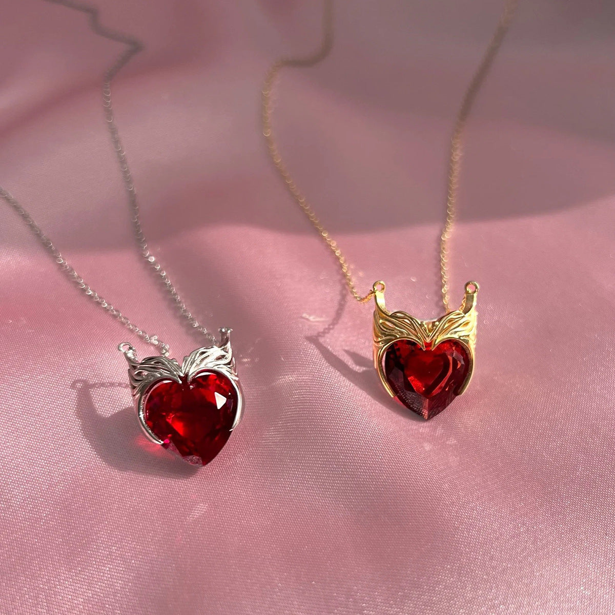 Tender Evidence Zircon Heart Necklace, product view 1