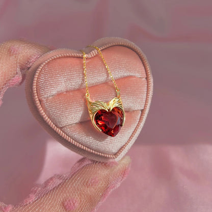 Tender Evidence Zircon Heart Necklace, product view 3