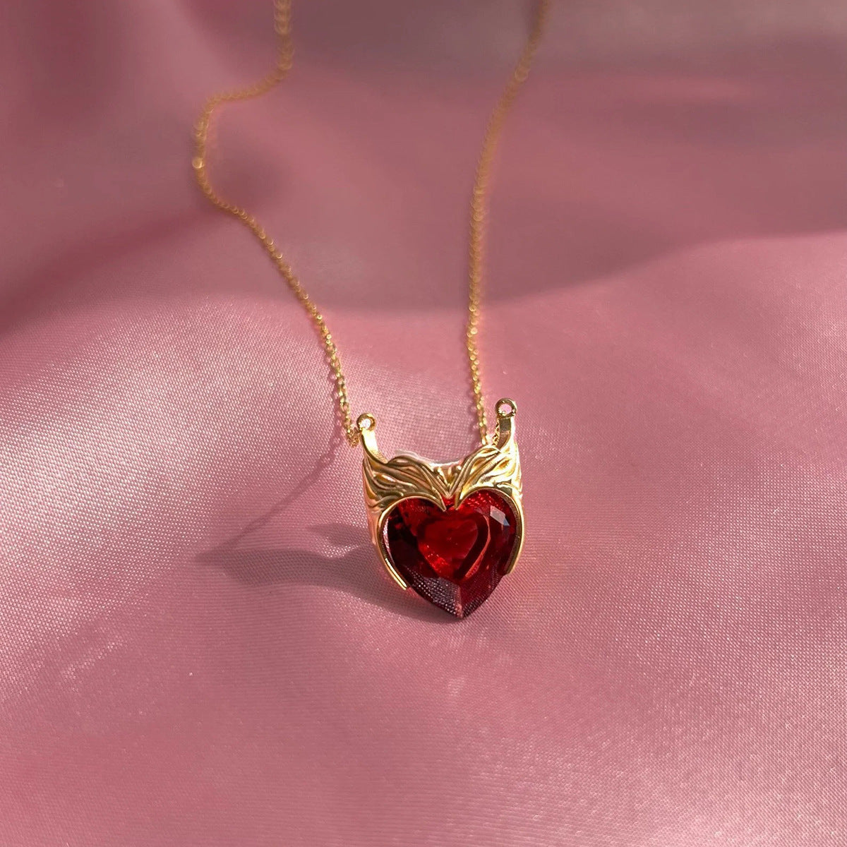 Tender Evidence Zircon Heart Necklace, product view 4