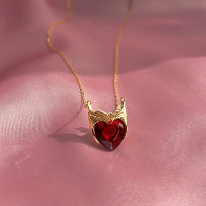 Tender Evidence Zircon Heart Necklace, product view 4