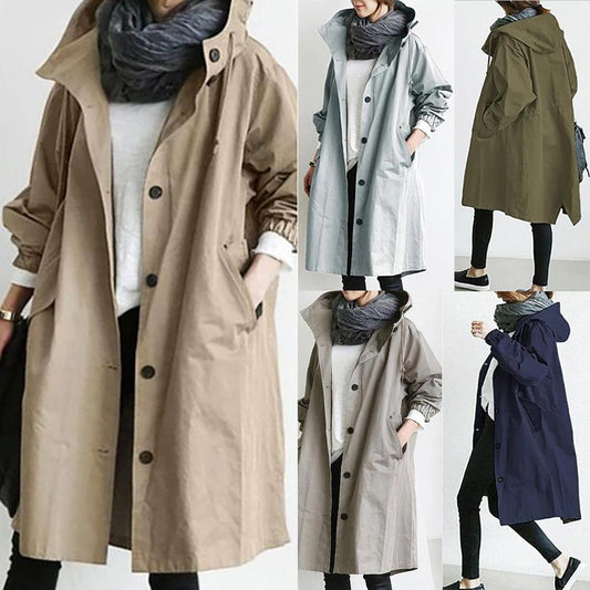 Transit Office Mid-Length Cotton Trench, product view 1