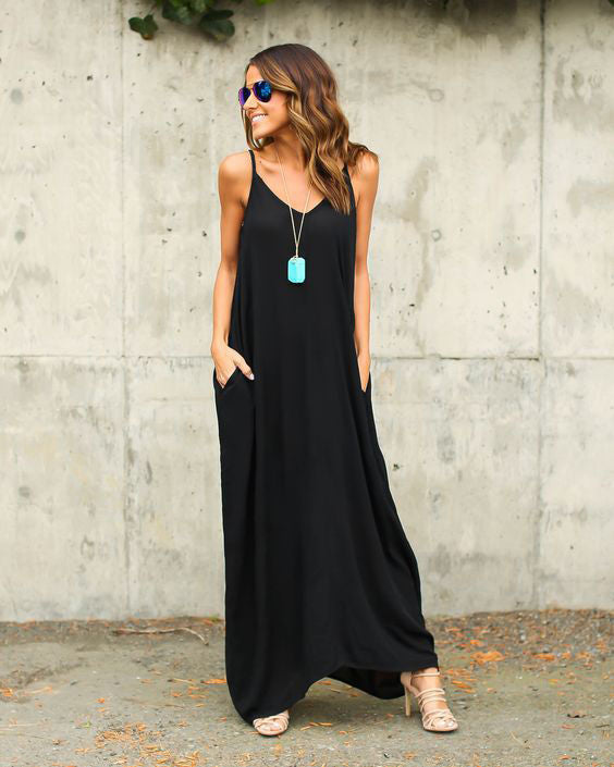 Wayline Pocket Strap Dress product view