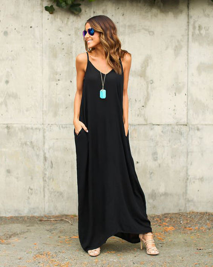 Wayline Pocket Strap Dress product view