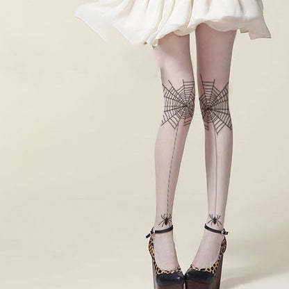 Web of Intent Spider Sheer Tights, product view 2