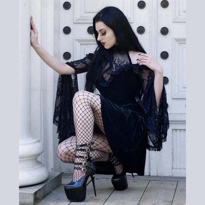 Widow's Parlour Lace Raglan Dress, product view 5